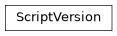 Inheritance diagram of ScriptVersion